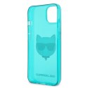 Karl Lagerfeld KLHCP13SCHTRB iPhone 13 mini 5,4" niebieski/blue hardcase Glitter Choupette Fluo