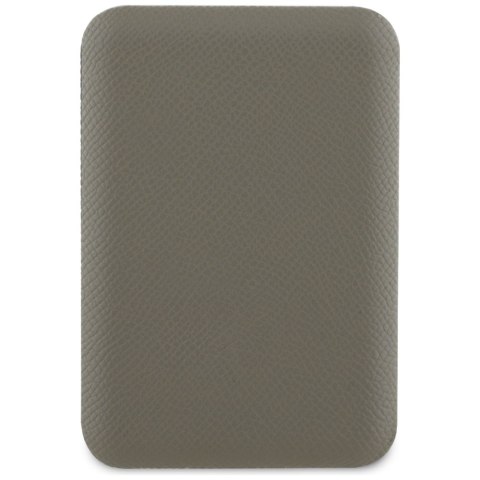 Powerbank indukcyjny Guess Grained Triangle 5000mAh 15W USB-C MagSafe brązowy