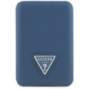 Powerbank indukcyjny Guess Grained Triangle 5000mAh 15W USB-C MagSafe niebieski