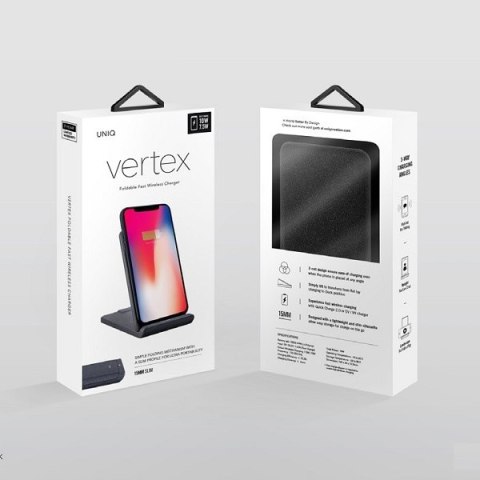 UNIQ Ład. indukcyjna Vertex Foldable 10W Fast charge szary/charcoal grey (LITHOS Collective)