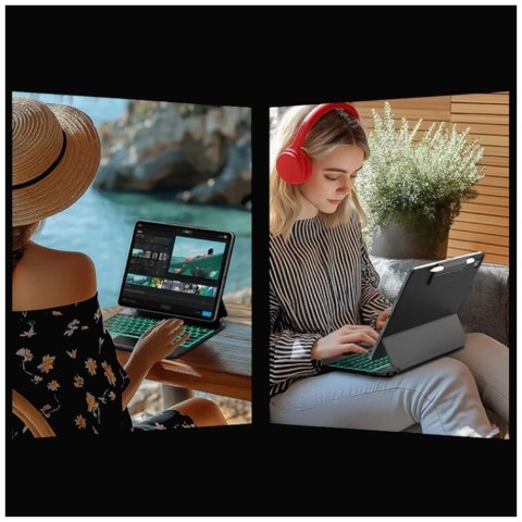 Etui Typecase Edge z klawiaturą do iPad Air 13" 2024/2025 czarny