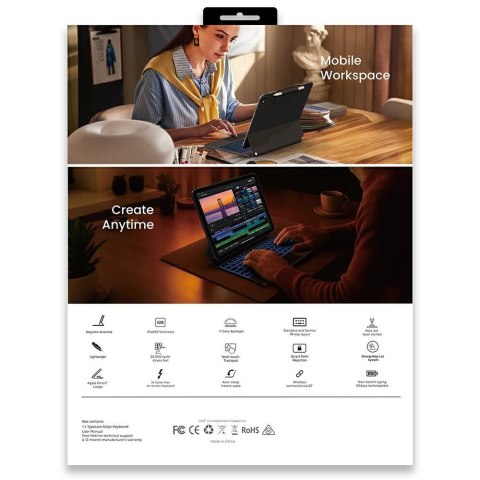 Etui Typecase Edge z klawiaturą do iPad Air 13" 2024/2025 różany