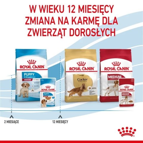 Karma ROYAL CANIN SHN Medium Puppy w sosie 10X140G