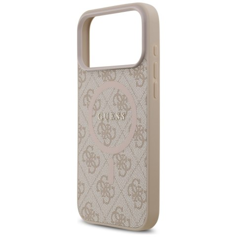 Etui Guess 4G Ring Classic Logo MagSafe do iPhone 17 Pro Max różowy