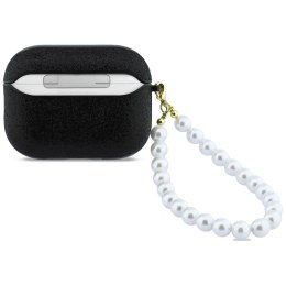 Etui Guess Glitter Pearl Strap do AirPods Pro 3 czarny