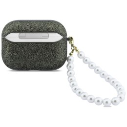 Etui Guess Glitter Pearl Strap do AirPods Pro 3 khaki