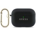 Etui Guess Grained Classic Logo do AirPods Pro 3 czarny