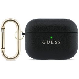 Etui Guess Grained Classic Logo do AirPods Pro 3 czarny