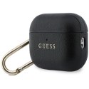 Etui Guess Grained Classic Logo do AirPods Pro 3 czarny