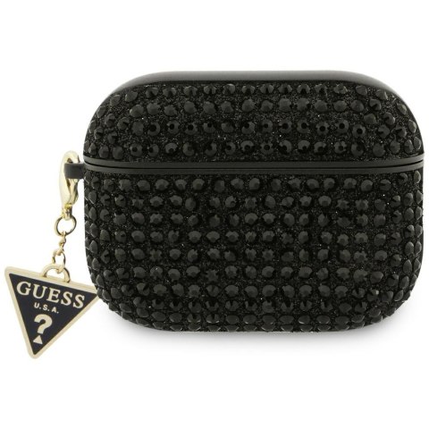 Etui Guess Rhinestone Triangle Charm do AirPods Pro 3 czarny