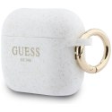 Etui Guess Silicone Glitter Ring do AirPods Pro 3 biały