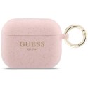 Etui Guess Silicone Glitter Ring do AirPods Pro 3 różowy