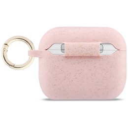 Etui Guess Silicone Glitter Ring do AirPods Pro 3 różowy