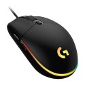 Logitech G203 Lightsync Mysz przewodowa, czarna, 8000DPI