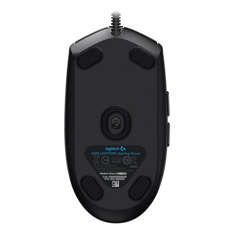 Logitech G203 Lightsync Mysz przewodowa, czarna, 8000DPI