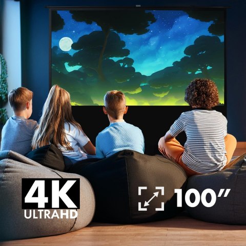 MACLEAN PRZENOŚNY EKRAN PROJEKCYJNY, KOMPAKTOWY, PODŁOGOWY, 100", 16:10 MC-213