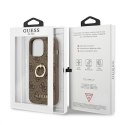 Guess GUHCP13L4GMRBR iPhone 13 Pro / 13 6,1" brązowy/brown hardcase 4G with ring stand