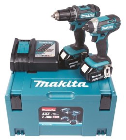 Zestaw wkrętarek aukumulatorowych MAKITA combo LXT DLX2127MJ (DDF482Z i DTD152Z) 2x 18V 4,0Ah, szybka ładowarka i MAKPAC