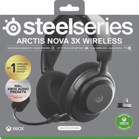 Słuchawki Steelseries Arctis Nova 3X Wireless for Xbox, czarne