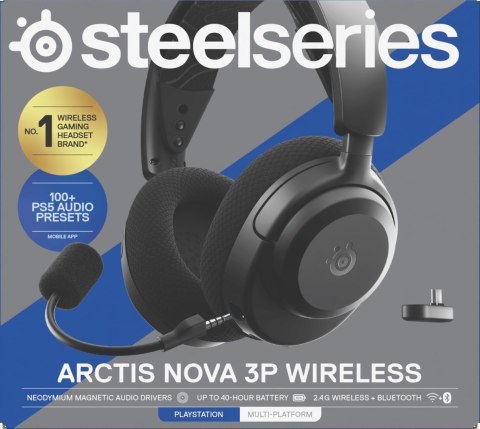 Słuchawki Steelseries Arctis Nova 3P Wireless for Playstation, Black