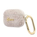 Guess GUAP4GSMP AirPods Pro cover różowy/pink 4G Script Metal Collection