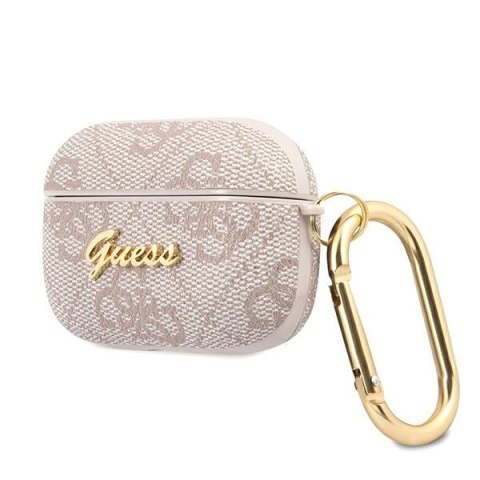 Guess GUAP4GSMP AirPods Pro cover różowy/pink 4G Script Metal Collection