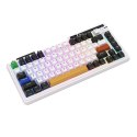 Bezprzewodowa klawiatura mechaniczna Royal Kludge KZZI K75 pro RGB, Moment Switch (czarno-biała) (QWERTY)