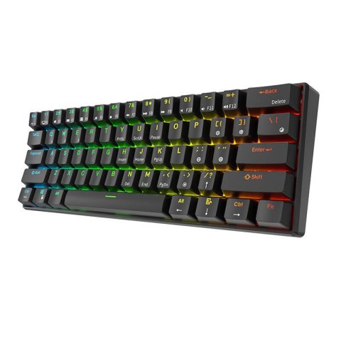 Klawiatura mechaniczna Royal Kludge RK61 RGB, red switch (czarna) (QWERTY)