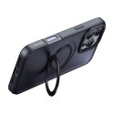 Etui McDodo PC-4932 MagSafe dla iPhone 16 Pro z stojakiem (czarne)
