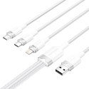 Kabel USB 2.0 A do 3w1 3A Vention CTPWG 1.5M (biały)