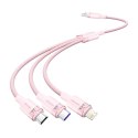 Kabel USB 2.0 A do 3w1 6A Vention CTRPG 1.5M (różowy)