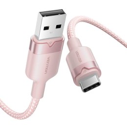 Kabel USB 2.0 A do USB-C 3A Vention CTNPH 2M (różowy)
