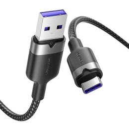 Kabel USB 2.0 A do USB-C 6A Vention CTOBF 1M (czarny)