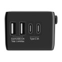 Adapter Podróżny 4w1 Blitzwolf BW-TA1 2xUSB + C + PD 20W
