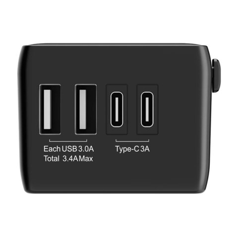Adapter Podróżny 4w1 Blitzwolf BW-TA1 2xUSB + C + PD 20W