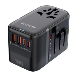 Adapter Podróżny 5w1 Blitzwolf BW-TA2 2xUSB PD + 2xC QC + C GaN 100W