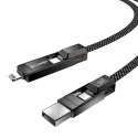 Kabel USB 4w1 Blitzwolf BW-HDC7 USB+C+Lightning 240W 1,2m (czarny)