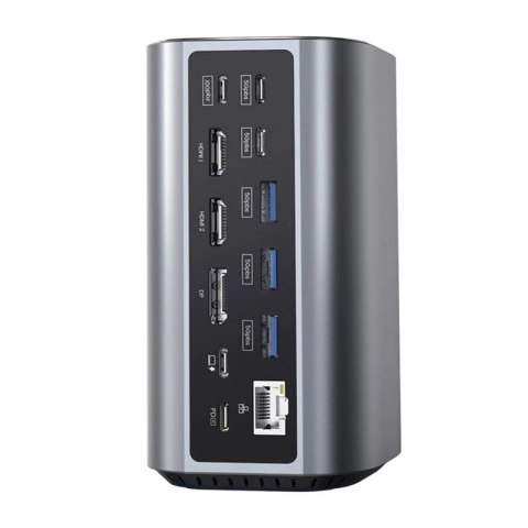 Stacja dokująca 17w1 Blitzwolf BW-TH15 2xHD+DP+4xC+3xUSB 3.0+USB 3.1+C 3.2+C PD+RJ45+micro SD+SD+3,5mm Audio