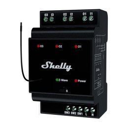 3-kanałowy przekaźnik na szynę DIN Shelly Qubino Wave Pro 3 Z-Wave