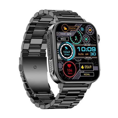 Smartwatch Colmi P80 (stalowy czarny)