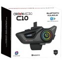Interkom motocyklowy Crown C10 Bluetooth 5.3 czarny
