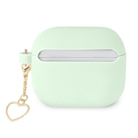 Guess GUA3LSCHSN AirPods 3 cover zielony/green Silicone Charm Heart Collection