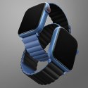 UNIQ pasek Revix Apple Watch Series 4/5/6/7/SE 44/45mm. Reversible Magnetic czarny-niebieski/black-blue