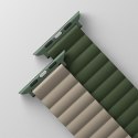 UNIQ pasek Revix Apple Watch Series 4/5/6/7/SE 44/45mm. Reversible Magnetic zielony-ciemnoszary/green-taupe