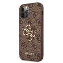 Guess GUHCP12M4GMGBR iPhone 12/12 Pro 6,1" brązowy/brown hardcase 4G Big Metal Logo