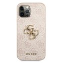 Guess GUHCP12M4GMGPI iPhone 12/12 Pro 6,1" różowy/pink hardcase 4G Big Metal Logo