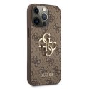 Guess GUHCP13X4GMGBR iPhone 13 Pro Max 6,7" brązowy/brown hardcase 4G Big Metal Logo