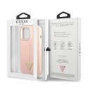 Guess GUHCP13XSLTGP iPhone 13 Pro Max 6,7" różowy/pink hardcase Silicone Triangle