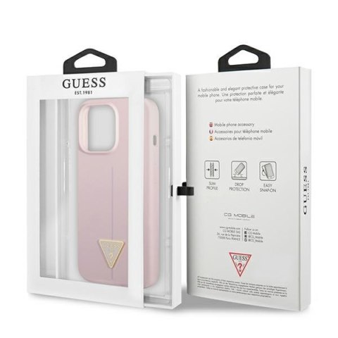 Guess GUHCP13LSLTGU iPhone 13 Pro / 13 6,1" fioletowy/purple hardcase Silicone Triangle