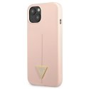 Guess GUHCP13MSLTGP iPhone 13 6,1" różowy/pink hardcase Silicone Triangle